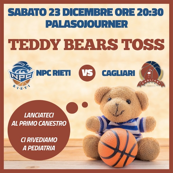 A2 Ovest Old Wild West 2017-18: la Npc Rieti aderisce all'iniziativa Teddy Bear Boss