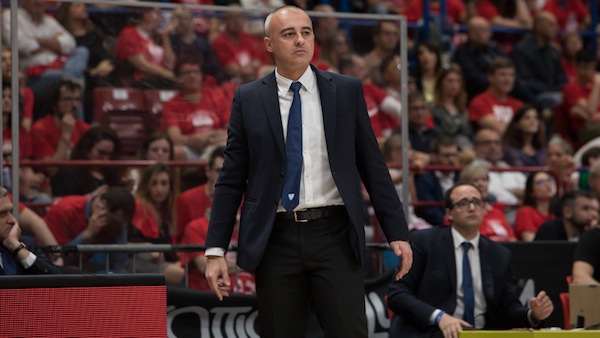 Lega A PosteMobile Playoffs 2018: il commento di coach Sodini dopo Gara1 tra EA7 Milano e Red October